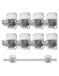 8 Piezas Cortinas Adhesivas JHCJHC Soportes Sin Perforación