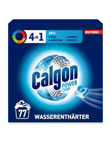 Calgon 4-en-1 Power Tabs - 77 Tabletas Suavizantes de Agua