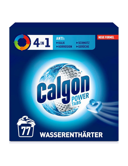 Calgon 4-en-1 Power Tabs - 77 Tabletas Suavizantes de Agua