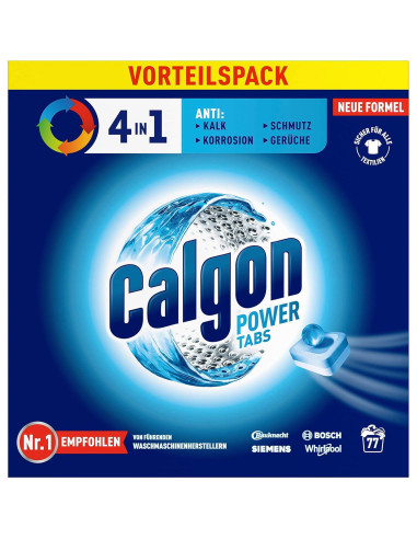Calgon 4-en-1 Power Tabs - 77 Tabletas Suavizantes de Agua