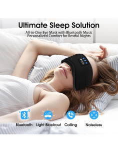 MÁS AMOR Máscara de Ojos Bluetooth 5.4 con Altavoces HD 2