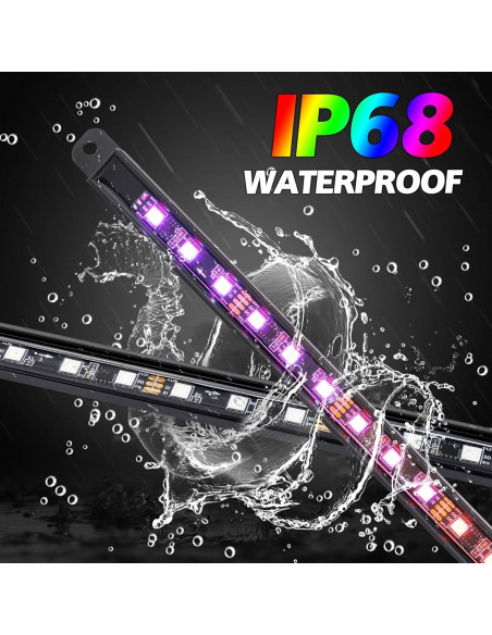 Kit de Luces LED Subterráneas para Coche MIRUNNY 8PCS RGB