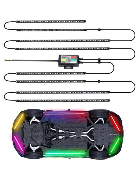 Kit de Luces LED Subterráneas para Coche MIRUNNY 8PCS RGB