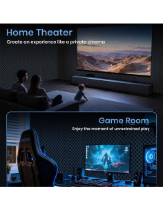 Paneles Acústicos Focusound 1 Paquete 121.92x60.96cm Negro 2