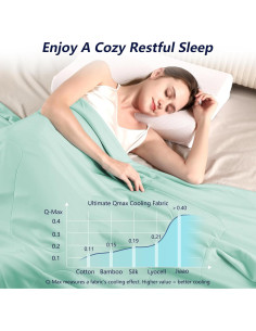 Edredón Refrigerante Jiaao Queen 228.6x228.6cm Verde 2