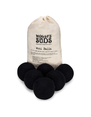 Bolas de Secado de Lana Molly | XL, Hipoalergénicas, Juego de 6