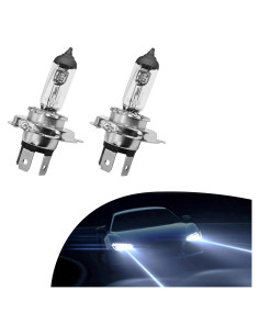 2 Bombillas Halógenas H4-55W QKYS para Automóvil 12V Blanco