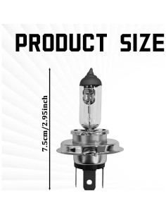 2 Bombillas Halógenas H4-55W QKYS para Automóvil 12V Blanco 2