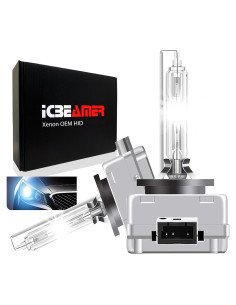 Bombilla Xenon HID ICBEAMER 10000K D1S D1R Azul 3200 Lúmenes