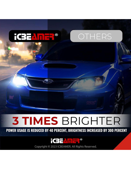 Bombilla Xenon HID ICBEAMER 10000K D1S D1R Azul 3200 Lúmenes