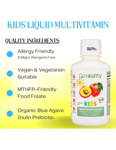 Multivitamina Líquida Go Healthy Kids Durazno Mango 480ml 2