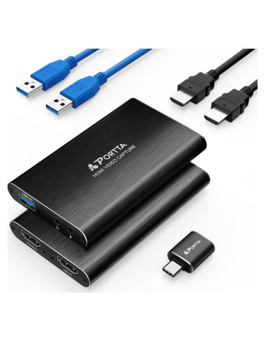 Tarjeta de Captura de Video HDMI Portta HCC101-BK 1080p 60fps