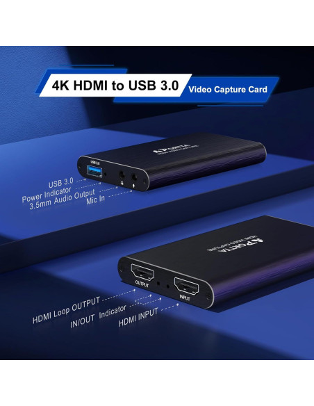 Tarjeta de Captura de Video HDMI Portta HCC101-BK 1080p 60fps