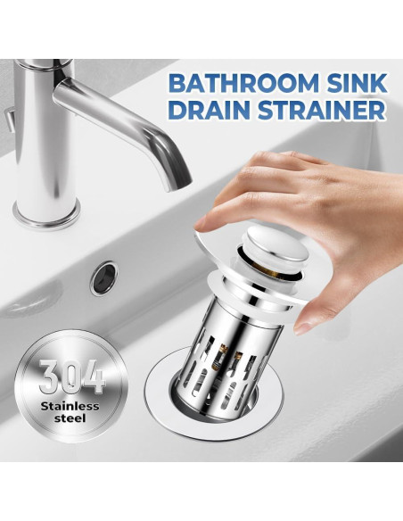 Colador de desagüe Juvhot acero inoxidable 3 en 1 universal