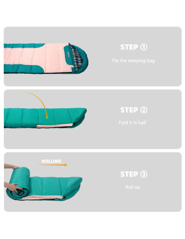 Saco de dormir Kanyak 3 estaciones 220x82.5 cm franela