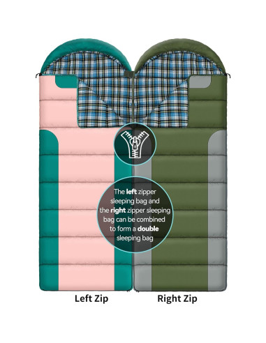 Saco de dormir Kanyak 3 estaciones 220x82.5 cm franela