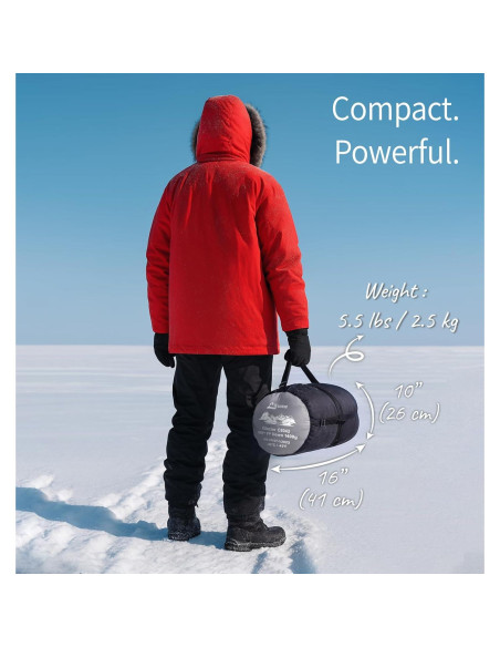 Saco de dormir Litume C8042 -50C Momia Plumas 800+ Invierno