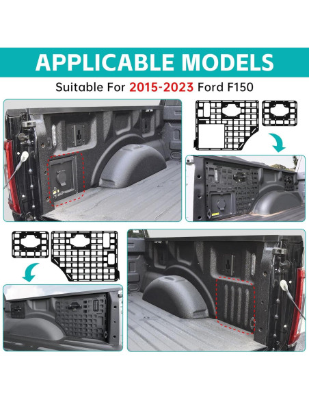 Panel Molle para Cama Lateral Ford F150 2015-2023 OUSUWO
