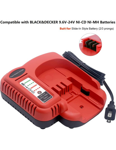 Cargador BDFC240 Black & Decker 9.6V-24V NiCd NiMH 2.3A