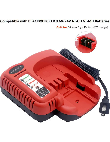 Cargador BDFC240 Black & Decker 9.6V-24V NiCd NiMH 2.3A