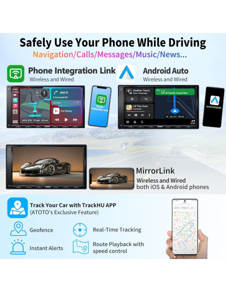 Estéreo de Coche ATOTO A6PF Android 10, Pantalla 7"