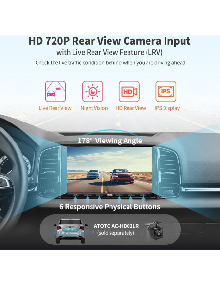 Estéreo de Coche ATOTO A6PF Android 10, Pantalla 7"
