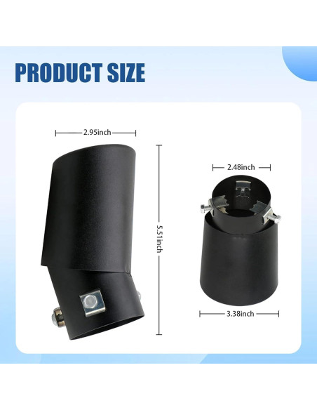 Silenciador de Escape Fluher Curvado Acero Inoxidable 14cm