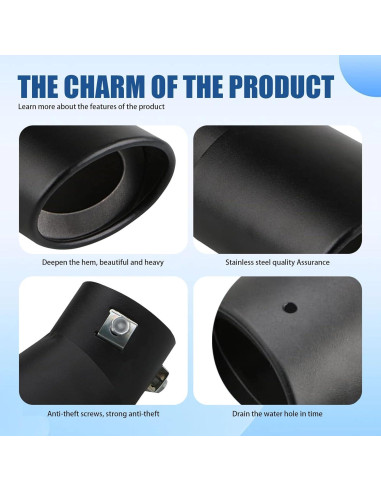 Silenciador de Escape Fluher Curvado Acero Inoxidable 14cm