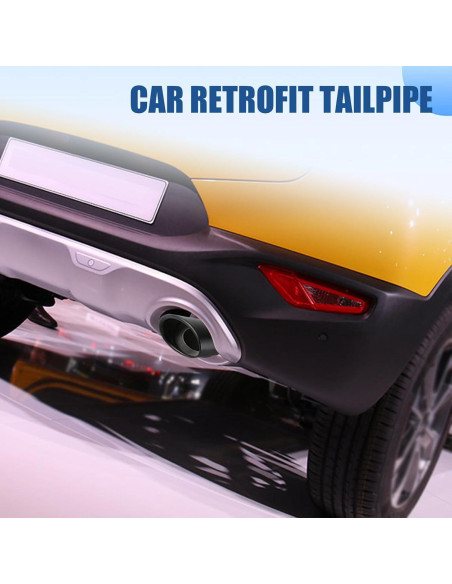 Silenciador de Escape Fluher Curvado Acero Inoxidable 14cm