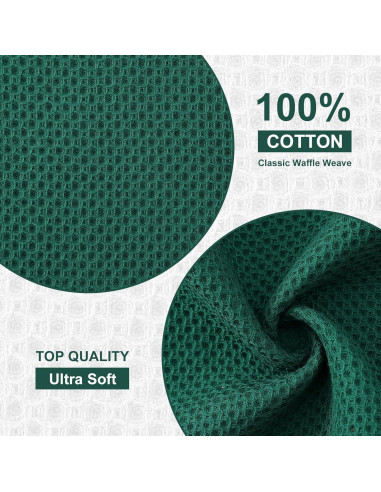 Paños de Cocina Kitinjoy 100% Algodón 6 Piezas 30x30 cm Verde