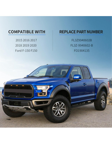 Moldura de Puerta Trasera KARPAL para Ford F150 2015-2020