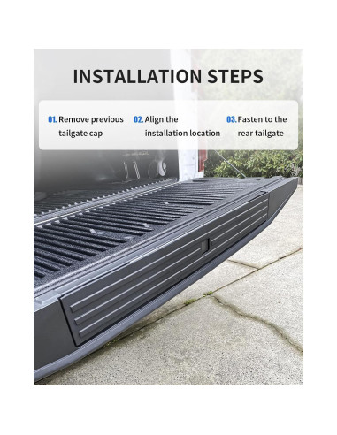 Moldura de Puerta Trasera KARPAL para Ford F150 2015-2020