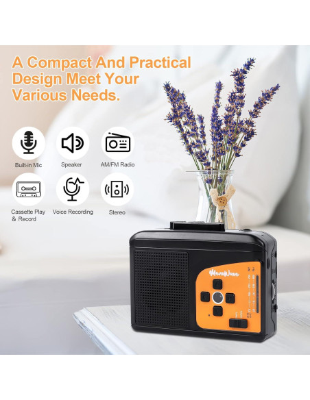 Reproductor y Grabador de Casete UCEC, Conversor a MP3, Radio AM/FM