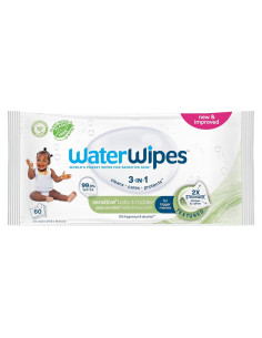 Toallitas Húmedas WaterWipes Sensitive+ 60 Unidades Sin Fragancia