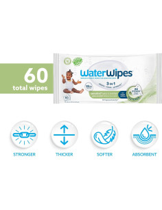 Toallitas Húmedas WaterWipes Sensitive+ 60 Unidades Sin Fragancia 2