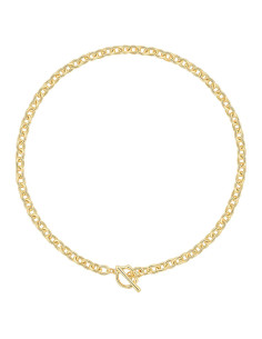 Collar Choker de Cadena Gruesa Aobei Pearl Baño de Oro 18K 43cm