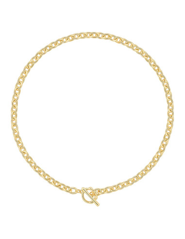 Collar Choker de Cadena Gruesa Aobei Pearl Baño de Oro 18K 43cm