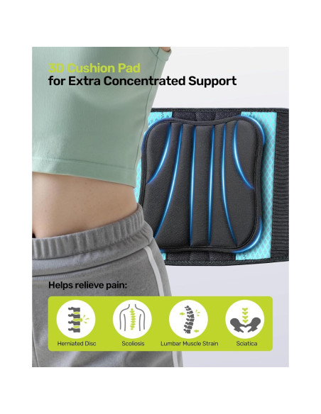 Faja de Soporte Lumbar Rakiie para Espalda Baja - Tamaño S