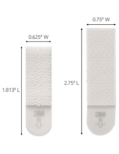 Tiras Adhesivas para Colgar Imágenes Command, 12 Pares, Blanco 2