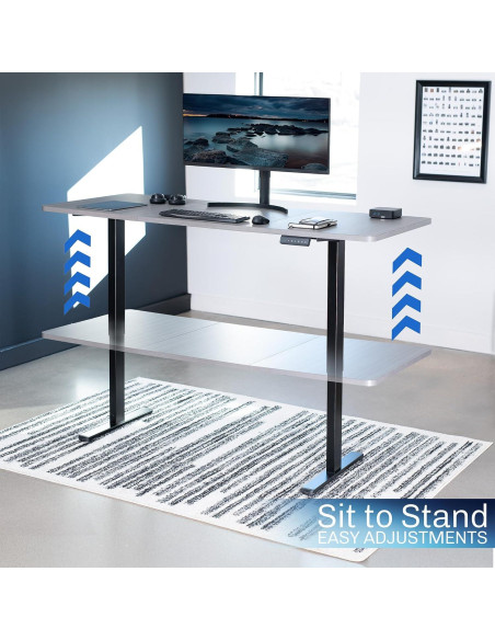 Marco de Escritorio Eléctrico VIVO DESK-V122EB Ajustable 72-120 cm