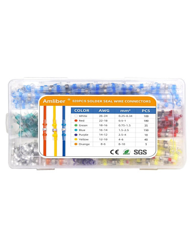 Kit de 520 Conectores de Alambre de Soldadura Amliber