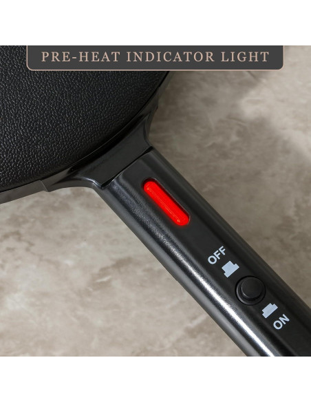 Hacedor de Crepes Eléctrico UVFAST 20 cm Antiadherente