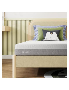 Colchón Novilla Twin XL 6" Espuma de Memoria Gel Gris