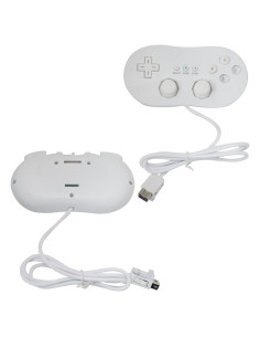 Controlador Clásico con Cable Suifaqi para Wii/Wii U - Blanco