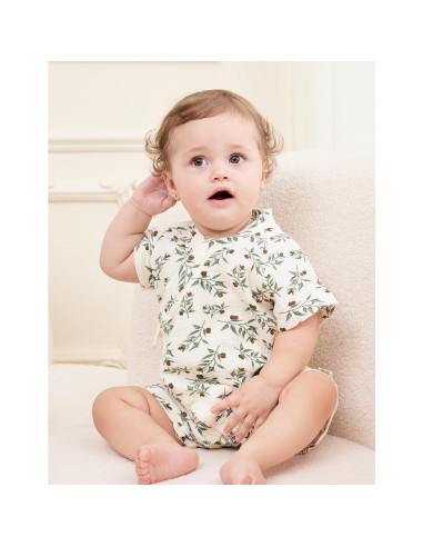 Bata de Kimono para Bebés BINIDUCKLING Muselina Algodón 0-24 Meses