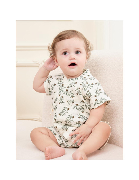 Bata de Kimono para Bebés BINIDUCKLING Muselina Algodón 0-24 Meses