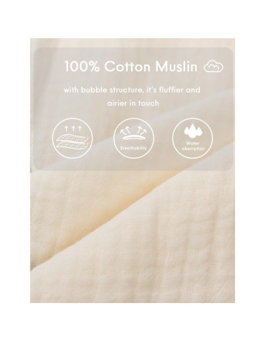 Bata de Kimono para Bebés BINIDUCKLING Muselina Algodón 0-24 Meses