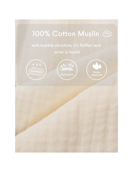 Bata de Kimono para Bebés BINIDUCKLING Muselina Algodón 0-24 Meses