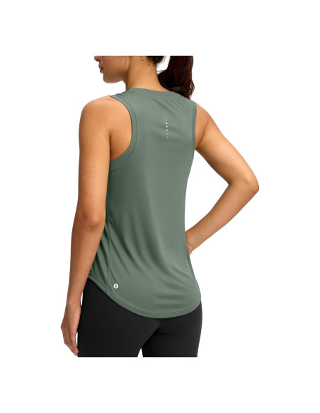 Camiseta Sin Mangas Santiny para Mujeres - Liviana y Transpirable - Grande - Sage Gris