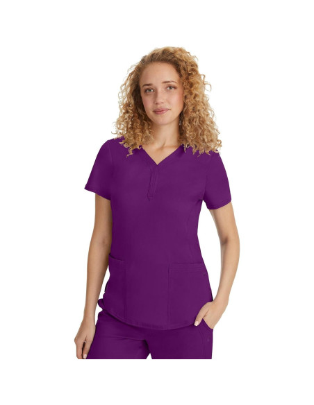 Scrub para Mujeres Healing Hands Cuello Y 2167 Berenjena XX-Large